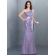 Mermaid Gorgeous One Shoulder Lace Sleeveless Long Lace Bridesmaid Dresses