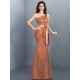 Mermaid Gorgeous One Shoulder Lace Sleeveless Long Lace Bridesmaid Dresses