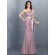 Mermaid Gorgeous One Shoulder Lace Sleeveless Long Lace Bridesmaid Dresses