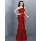 Mermaid Gorgeous One Shoulder Lace Sleeveless Long Lace Bridesmaid Dresses