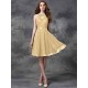 Charming Halter Lace Sleeveless Short Chiffon Bridesmaid Dresses