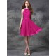 Charming Halter Lace Sleeveless Short Chiffon Bridesmaid Dresses