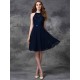 Charming Halter Lace Sleeveless Short Chiffon Bridesmaid Dresses