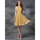 Charming Halter Lace Sleeveless Short Chiffon Bridesmaid Dresses