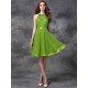 Charming Halter Lace Sleeveless Short Chiffon Bridesmaid Dresses