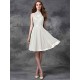 Charming Halter Lace Sleeveless Short Chiffon Bridesmaid Dresses