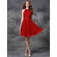 Charming Halter Lace Sleeveless Short Chiffon Bridesmaid Dresses
