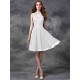 Charming Halter Lace Sleeveless Short Chiffon Bridesmaid Dresses