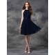 Charming Halter Lace Sleeveless Short Chiffon Bridesmaid Dresses