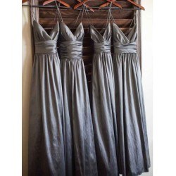 Charming Spaghetti Straps Sleeveless Taffeta Bridesmaid Dresses