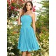 Charming Strapless Pleats Sleeveless Short Chiffon Bridesmaid Dresses