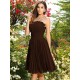 Charming Strapless Pleats Sleeveless Short Chiffon Bridesmaid Dresses