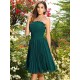 Charming Strapless Pleats Sleeveless Short Chiffon Bridesmaid Dresses