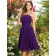 Charming Strapless Pleats Sleeveless Short Chiffon Bridesmaid Dresses