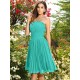 Charming Strapless Pleats Sleeveless Short Chiffon Bridesmaid Dresses