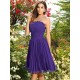 Charming Strapless Pleats Sleeveless Short Chiffon Bridesmaid Dresses