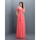 Gorgeous Sweetheart Pleats 1/2 Sleeves Long Chiffon Bridesmaid Dresses