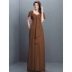 Gorgeous Sweetheart Pleats 1/2 Sleeves Long Chiffon Bridesmaid Dresses