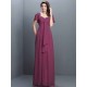 Gorgeous Sweetheart Pleats 1/2 Sleeves Long Chiffon Bridesmaid Dresses