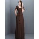 Gorgeous Sweetheart Pleats 1/2 Sleeves Long Chiffon Bridesmaid Dresses