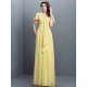 Gorgeous Sweetheart Pleats 1/2 Sleeves Long Chiffon Bridesmaid Dresses