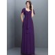 Gorgeous Sweetheart Pleats 1/2 Sleeves Long Chiffon Bridesmaid Dresses