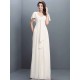 Gorgeous Sweetheart Pleats 1/2 Sleeves Long Chiffon Bridesmaid Dresses