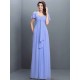Gorgeous Sweetheart Pleats 1/2 Sleeves Long Chiffon Bridesmaid Dresses