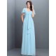 Gorgeous Sweetheart Pleats 1/2 Sleeves Long Chiffon Bridesmaid Dresses