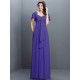 Gorgeous Sweetheart Pleats 1/2 Sleeves Long Chiffon Bridesmaid Dresses
