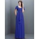 Gorgeous Sweetheart Pleats 1/2 Sleeves Long Chiffon Bridesmaid Dresses