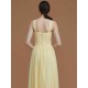 Charming Halter Sleeveless Ruched Chiffon Bridesmaid Dresses