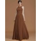 Charming Halter Sleeveless Ruched Chiffon Bridesmaid Dresses