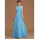 Charming Halter Sleeveless Ruched Chiffon Bridesmaid Dresses