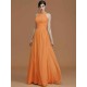 Charming Halter Sleeveless Ruched Chiffon Bridesmaid Dresses