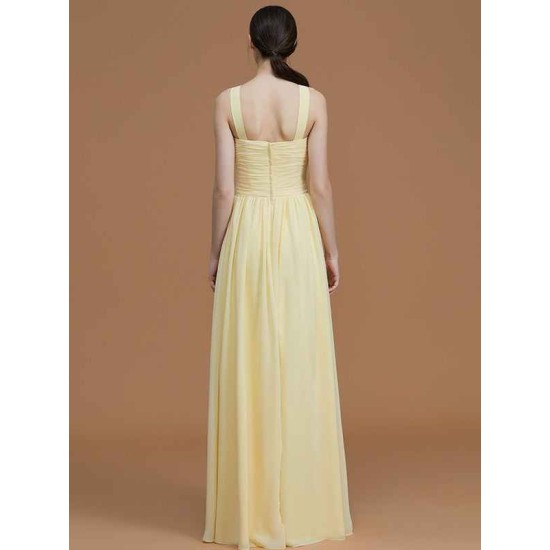 Charming Halter Sleeveless Ruched Chiffon Bridesmaid Dresses