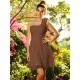 Charming One Shoulder Hand-Made Flower Sleeveless Short Chiffon Bridesmaid Dresses