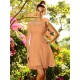 Charming One Shoulder Hand-Made Flower Sleeveless Short Chiffon Bridesmaid Dresses