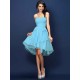 Gorgeous Sweetheart Pleats Bowknot Sleeveless Short Chiffon Bridesmaid Dresses