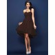 Gorgeous Sweetheart Pleats Bowknot Sleeveless Short Chiffon Bridesmaid Dresses