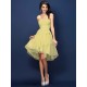 Gorgeous Sweetheart Pleats Bowknot Sleeveless Short Chiffon Bridesmaid Dresses