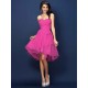 Gorgeous Sweetheart Pleats Bowknot Sleeveless Short Chiffon Bridesmaid Dresses