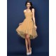 Gorgeous Sweetheart Pleats Bowknot Sleeveless Short Chiffon Bridesmaid Dresses