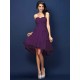 Gorgeous Sweetheart Pleats Bowknot Sleeveless Short Chiffon Bridesmaid Dresses