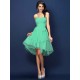 Gorgeous Sweetheart Pleats Bowknot Sleeveless Short Chiffon Bridesmaid Dresses
