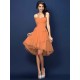 Gorgeous Sweetheart Pleats Bowknot Sleeveless Short Chiffon Bridesmaid Dresses