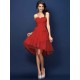 Gorgeous Sweetheart Pleats Bowknot Sleeveless Short Chiffon Bridesmaid Dresses