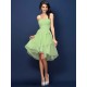 Gorgeous Sweetheart Pleats Bowknot Sleeveless Short Chiffon Bridesmaid Dresses