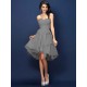 Gorgeous Sweetheart Pleats Bowknot Sleeveless Short Chiffon Bridesmaid Dresses