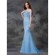 Mermaid Gorgeous Sweetheart Beading Sleeveless Long Satin Chiffon Bridesmaid Dresses